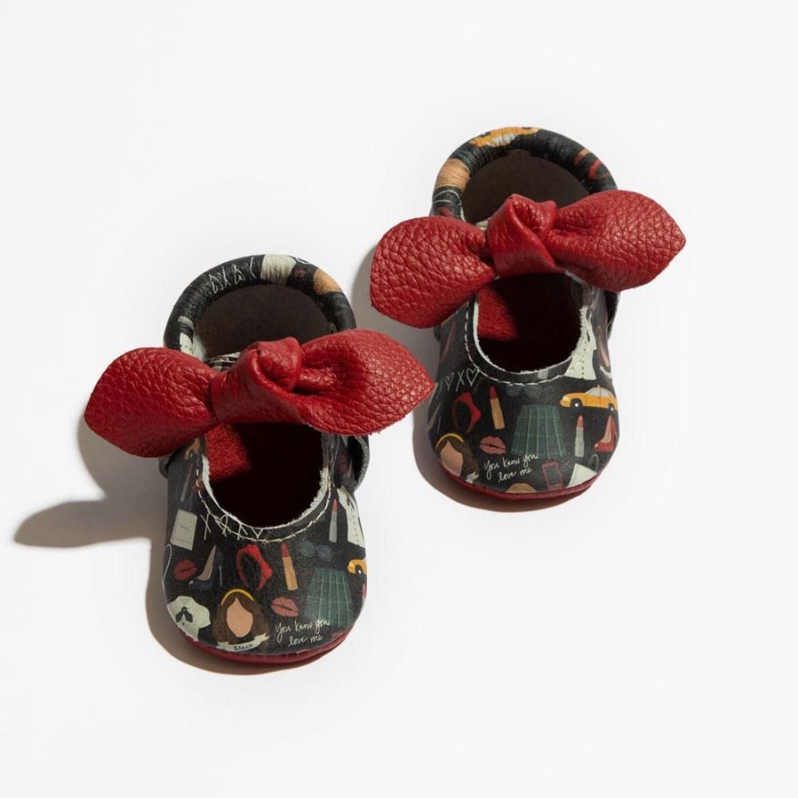 Baby Soft Sole Knotted Bow | Gossip Girl Knotted Bow Baby Shoe