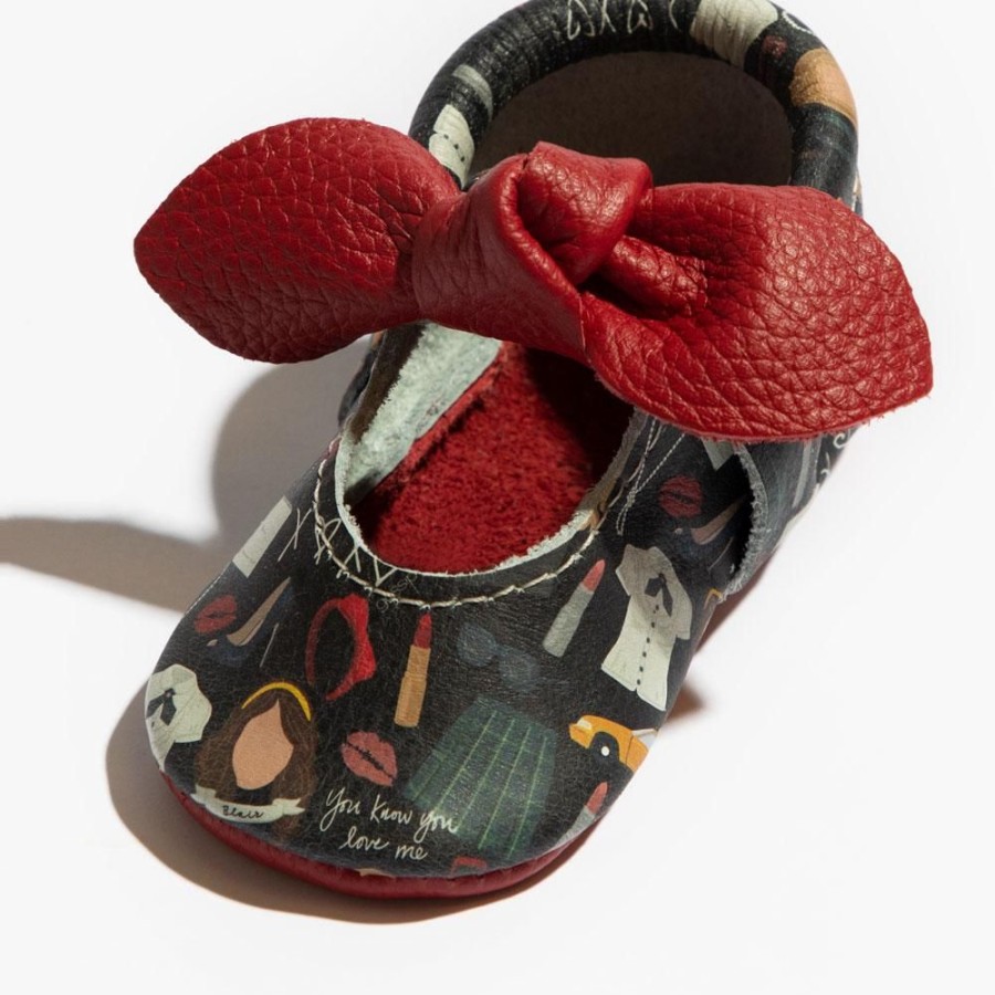 Baby Soft Sole Knotted Bow | Gossip Girl Knotted Bow Baby Shoe