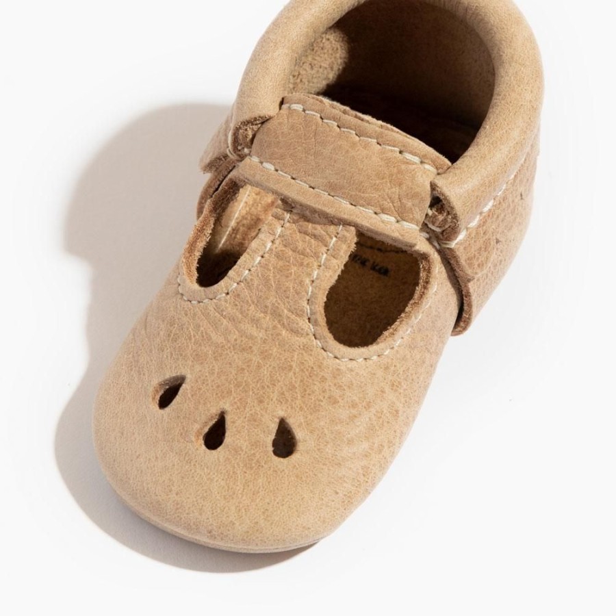 Baby Soft Sole Mary Jane | Weathered Brown Mary Jane Baby Moccs | Leather Baby Shoes