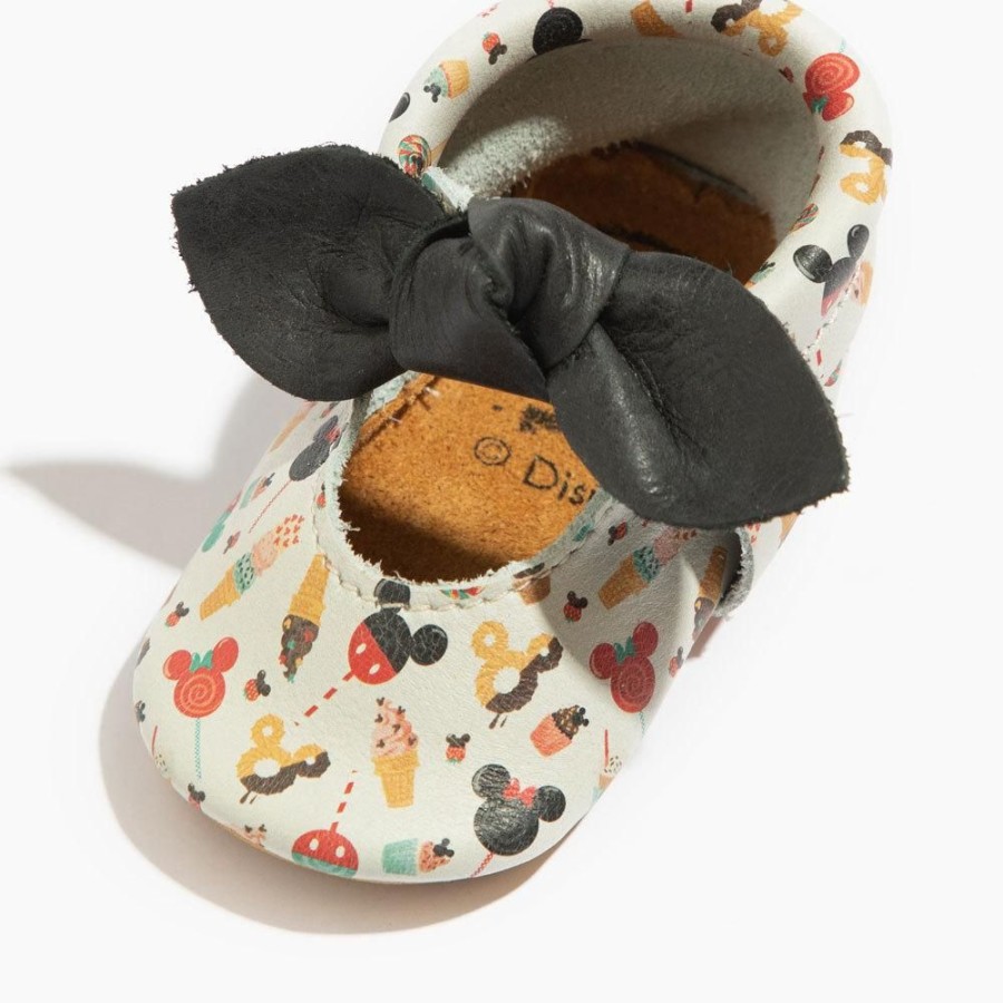 Baby Soft Sole Knotted Bow | Yep, Yup, Yum Mickey Knotted Bow Baby Shoe