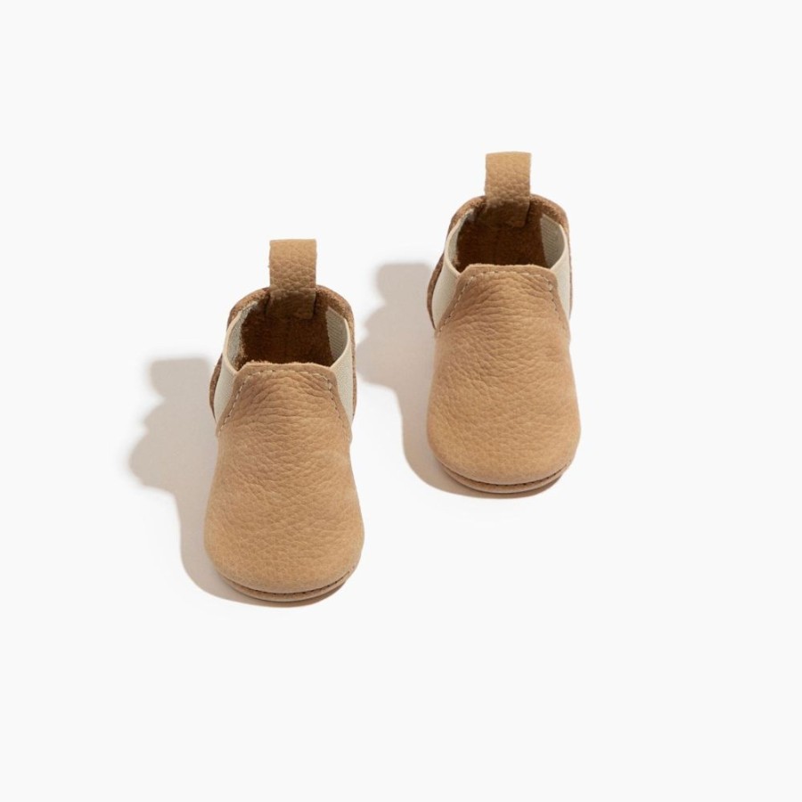 Baby Newborn Chelsea Boot | Newborn Weathered Brown Chelsea Boot Baby Shoe