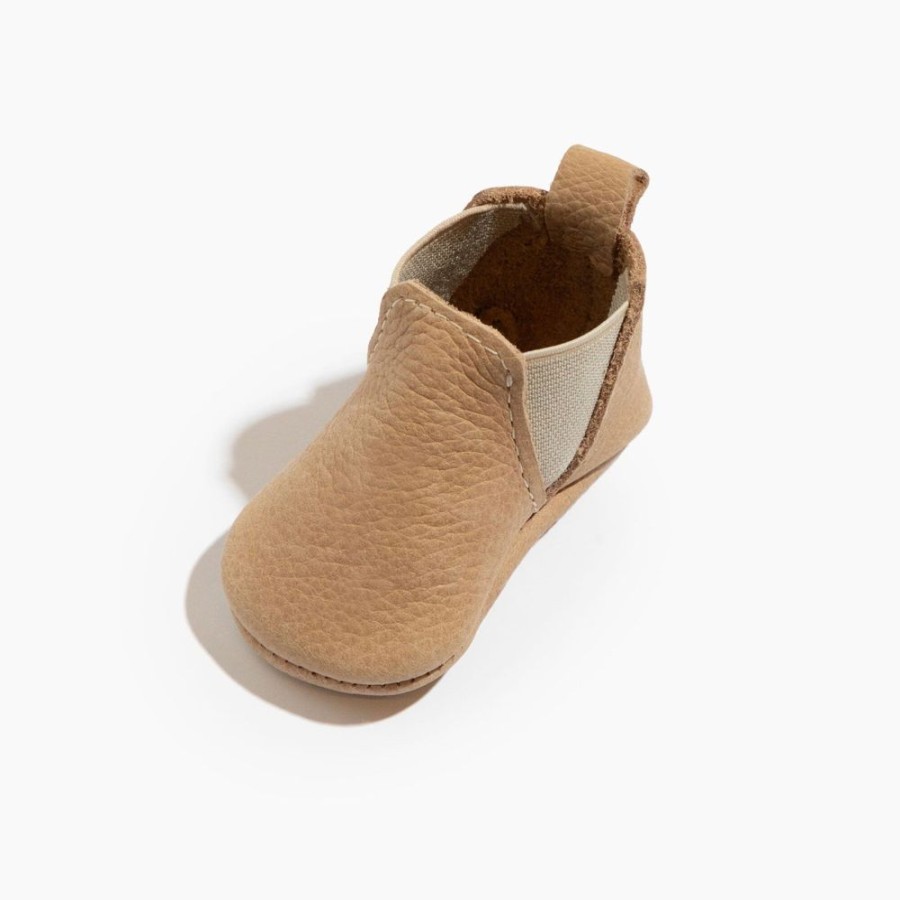 Baby Newborn Chelsea Boot | Newborn Weathered Brown Chelsea Boot Baby Shoe