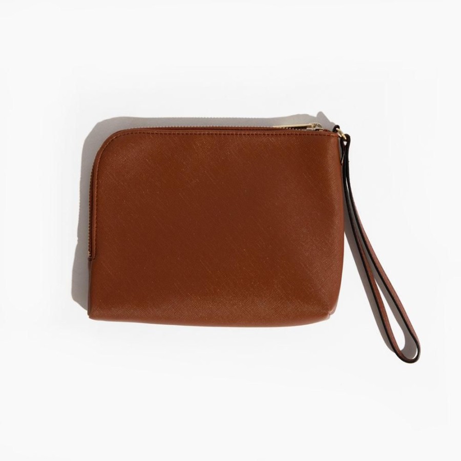 Bags Bag Accessory Zip Pouches | Walnut Milano Wristlet Clutch | Diaper Bag Clutch Accessory