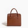 Bags Diaper Bag Totes + Satchels | Walnut Windsor Satchel Bag | Stylish Saffiano Leather Diaper Bag