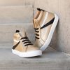 Kids Kids Sneaker Sneakers | Platinum Gold High Top Kids Sneaker | Premium Leather Kids Shoe