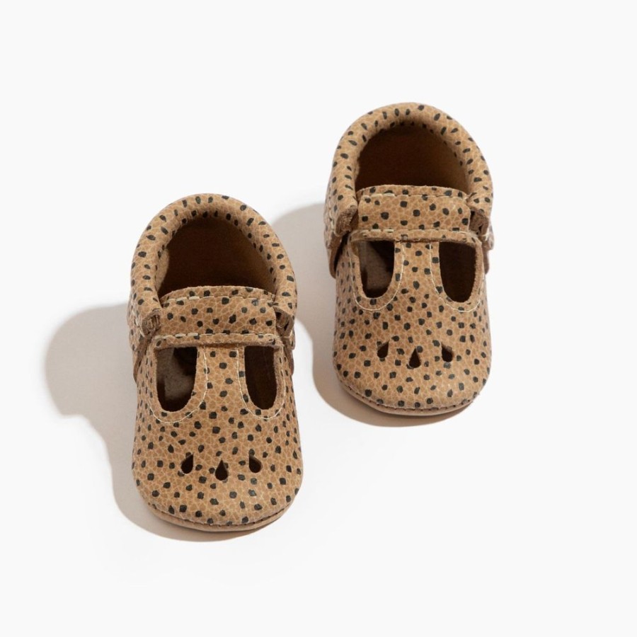 Baby Soft Sole Mary Jane | Almond Speckles Mary Jane Baby Shoe | Leather Baby Shoes