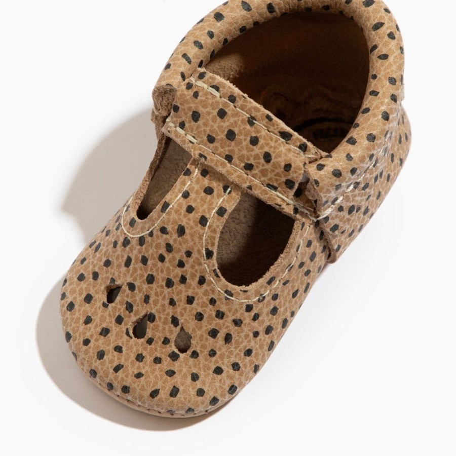 Baby Soft Sole Mary Jane | Almond Speckles Mary Jane Baby Shoe | Leather Baby Shoes