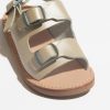 Kids Kids Sandal Sandals | Platinum Gold Delray Kids Sandal | Leather Sandals With Buckles