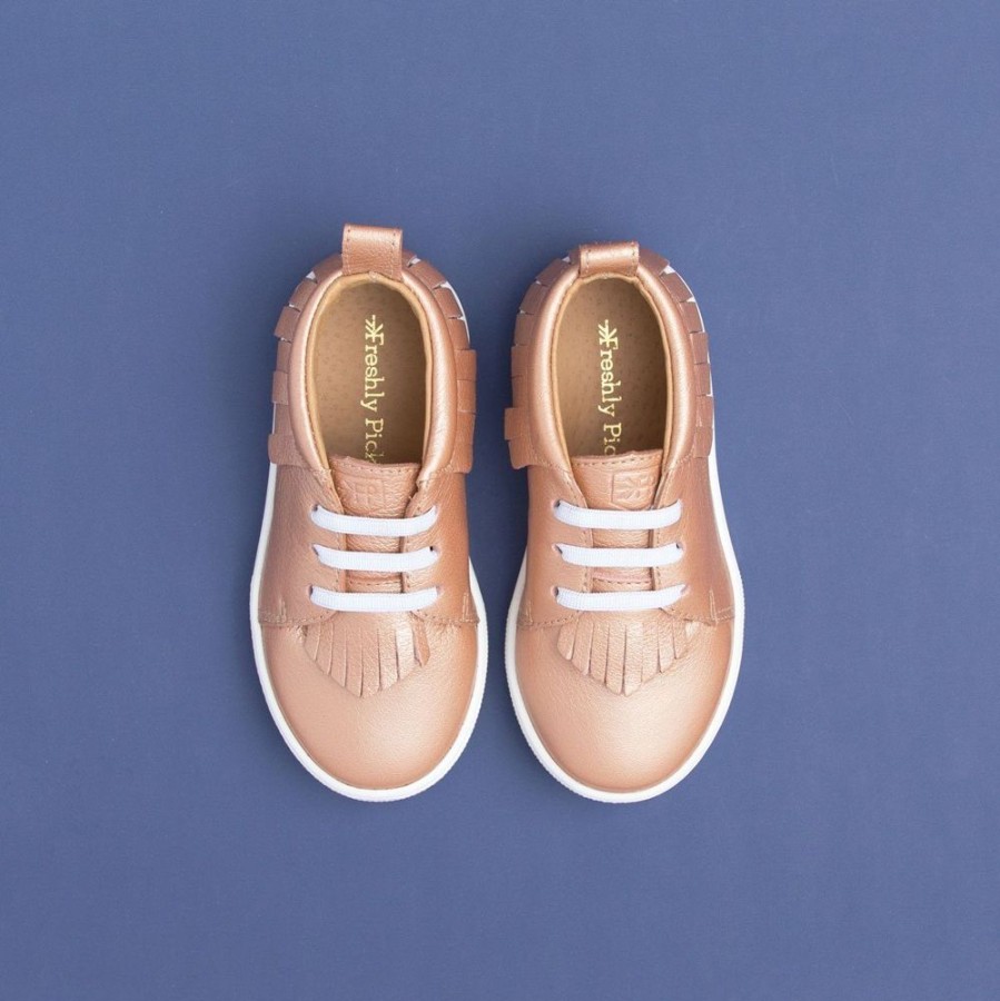 Kids Kids Sneaker Sneakers | Rose Gold Kids Sneaker Mocc | Stylish Leather Sneakers