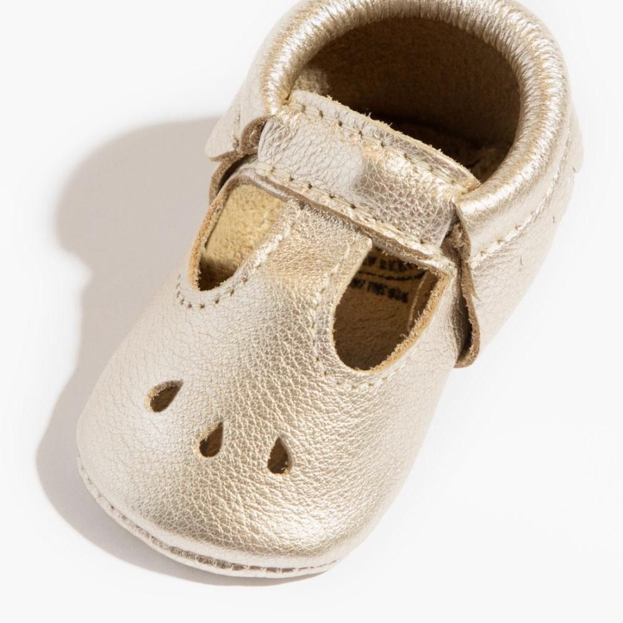 Baby Soft Sole Mary Jane | Platinum Leather Kids Mary Jane Shoes | Stylish Baby Shoes