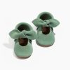 Baby Soft Sole Knotted Bow | Aloe Suede Knotted Bow Baby Shoe