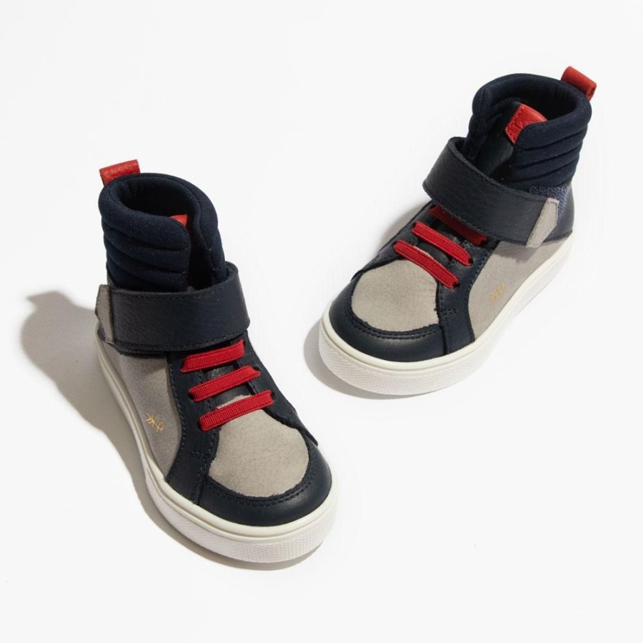 Kids Kids Sneaker Sneakers | Retro Brooklyn High Tops For Kids | Red & Black Kids Sneakers