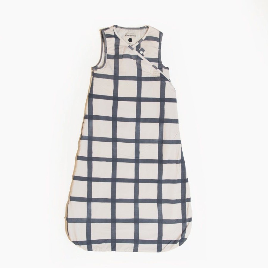 Baby Sleep Swaddles | Indigo Windowpane Blanket Sleeper