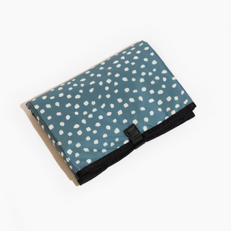 Bags Bag Accessory Changing Mats | Dusty Blue Dapple Dot Changing Mat