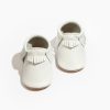 Baby Soft Sole Moccasin | Toasted Bright White Moccasin Baby Shoe