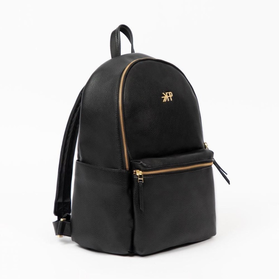 Bags Diaper Bag Backpacks | Ebony Classic City Pack Ii | Black Vegan Leather Diaper Backpack