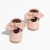 Baby Soft Sole Knotted Bow | Blush Knotted Bow Moccasins | Soft Leather Baby Moccasins