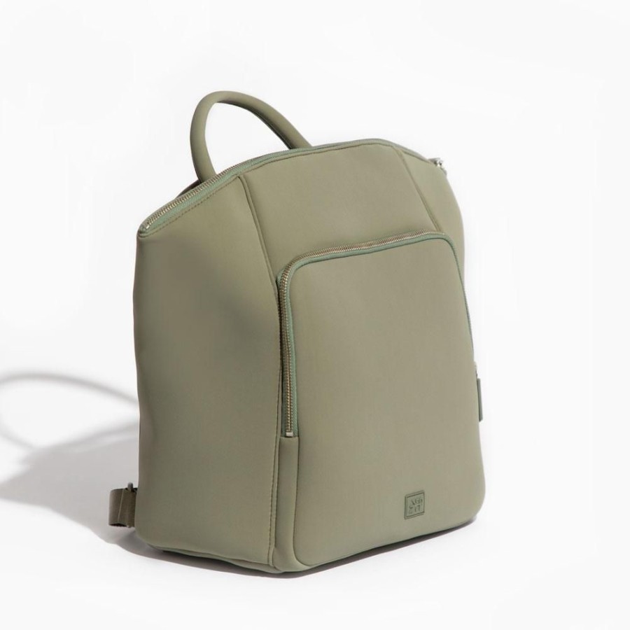 Bags Diaper Bag Backpacks | Seoul Backpack | Sage Neoprene Diaper Bag Backpack