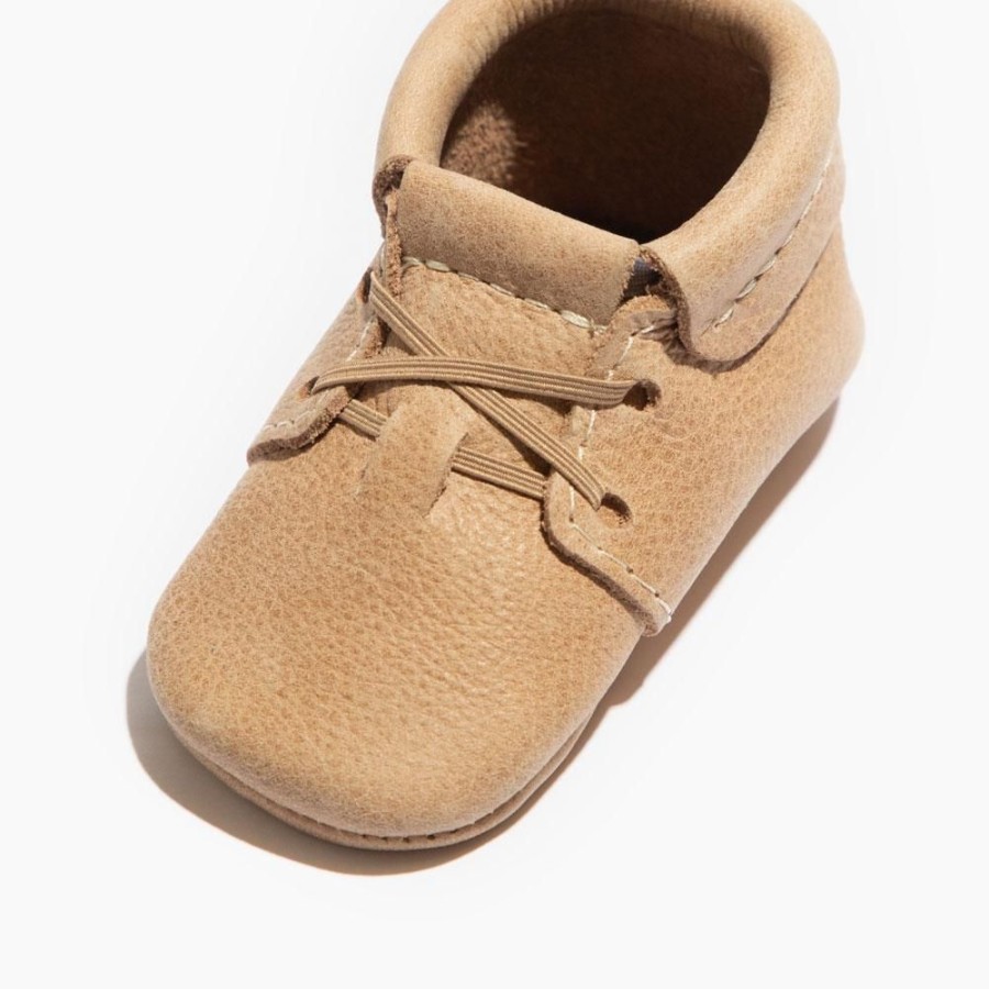 Baby Soft Sole Oxford | Weathered Brown Oxford Baby Moccasins | Soft Sole Baby Shoes