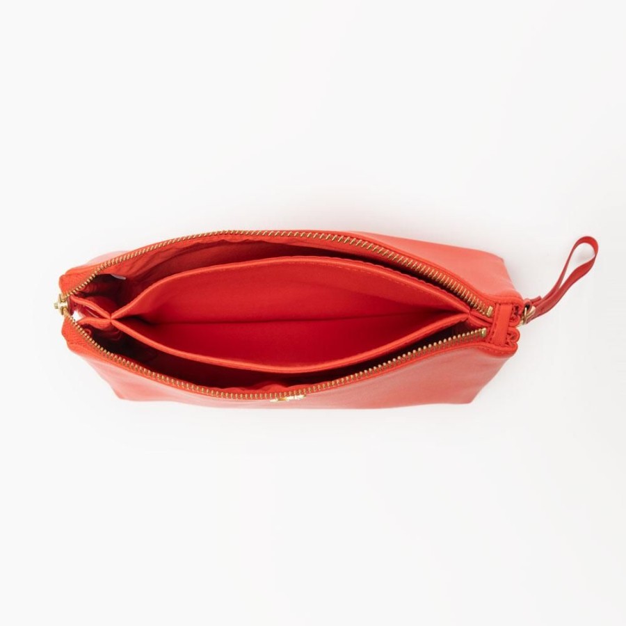 Bags Bag Accessory Zip Pouches | Poppy Classic Zip Pouch | Bright Red Zip Pouch Wallet Bag