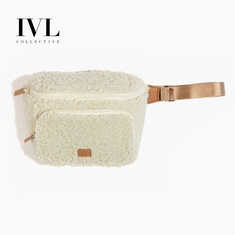 Bags Bag Accessory Fanny Packs | Butterscotch Sherpa Teddy Sling