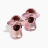 Baby Soft Sole Knotted Bow | Frosted Rose Knotted Bow Moccasins | Soft Leather Baby Moccasins