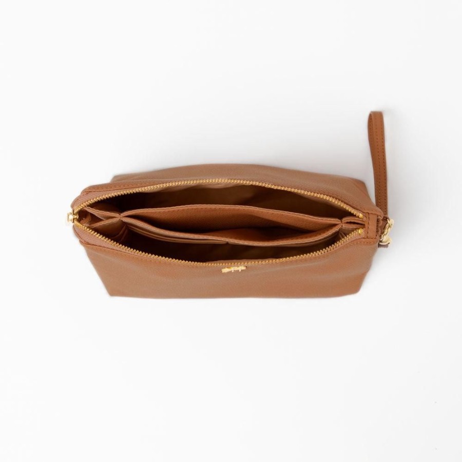 Bags Bag Accessory Zip Pouches | Cognac Classic Zip Pouch