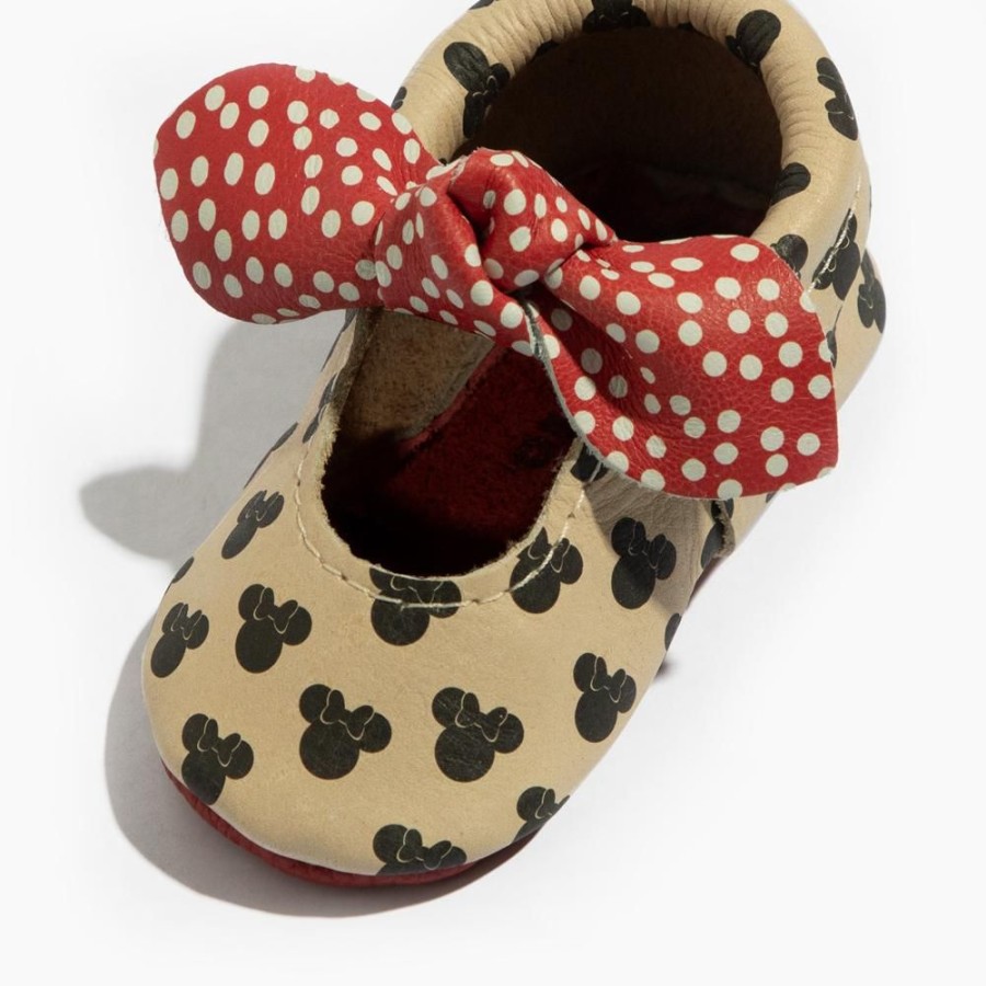 Baby Soft Sole Knotted Bow | Minnie Dots Knotted Bow Baby Shoe