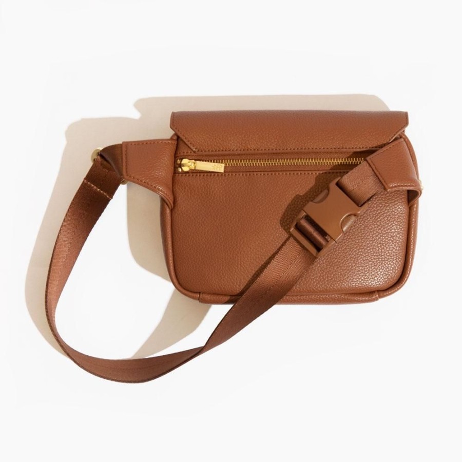 Bags Bag Accessory Fanny Packs | Cognac Classic Park Crossbody Bag | Vegan Leather Fanny Pack